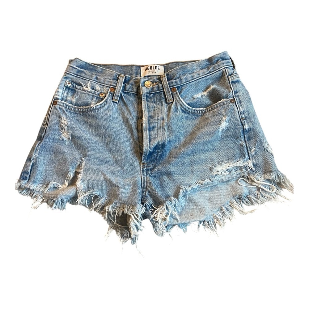 AGOLDE Parker Vintage Cut Off Jeans Swapmeet Sz 25 100% Cotton - Picture 1 of 6